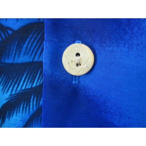 KENNINGTON vintage 1990s Men Hawaiian ALOHA shirt p2p 25.5" L silhouette camp - Picture 6 of 7